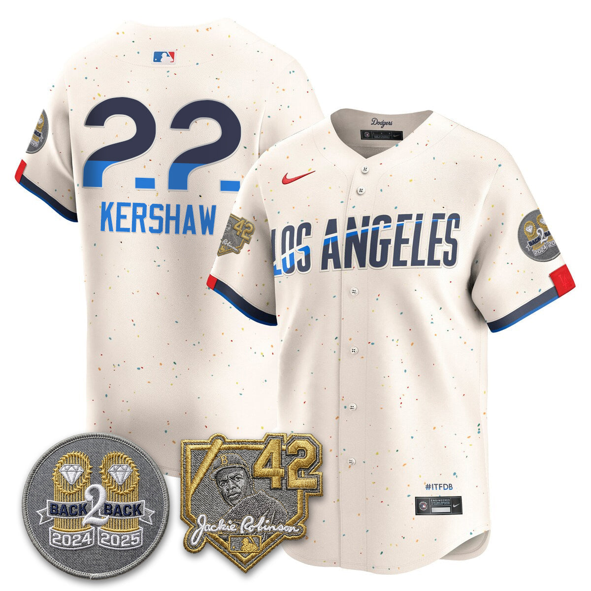 Los Angeles Dodgers - 2026 Jackie Robinson Day Vapor Limited Jersey - Stitched-Cuztomshoes
