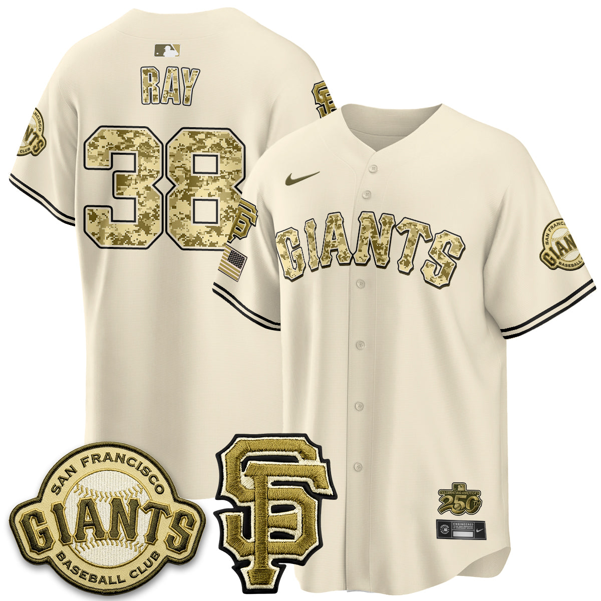 San Francisco Giants 2026 Armed Forces Day Jersey V2 - Stitched