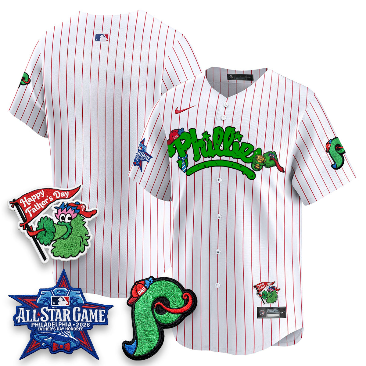 Philadelphia Phillies Happy Father's Day Vapor Jersey - Stitched