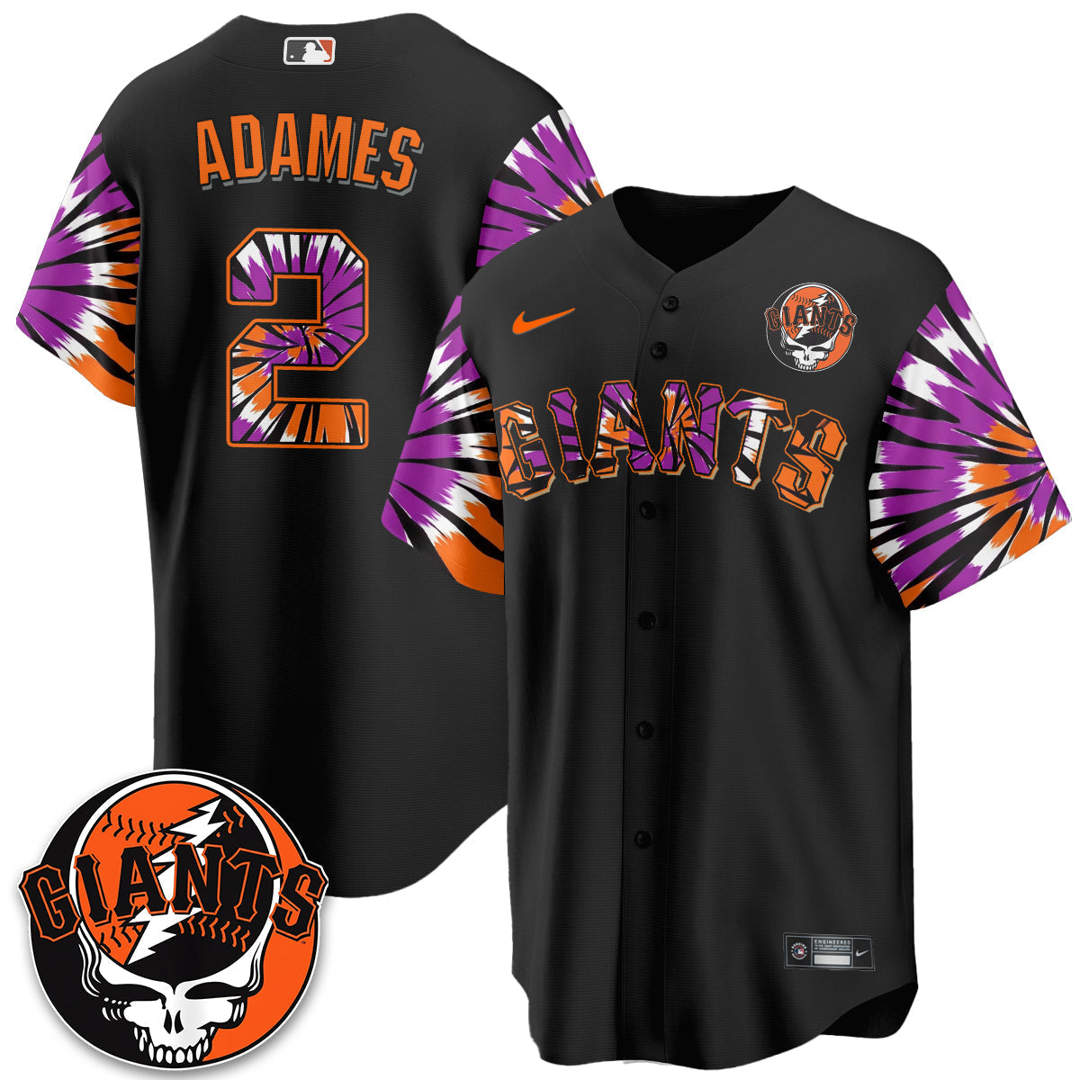 San Francisco Giants x Grateful Dead Vapor Jersey V2 - Stitched