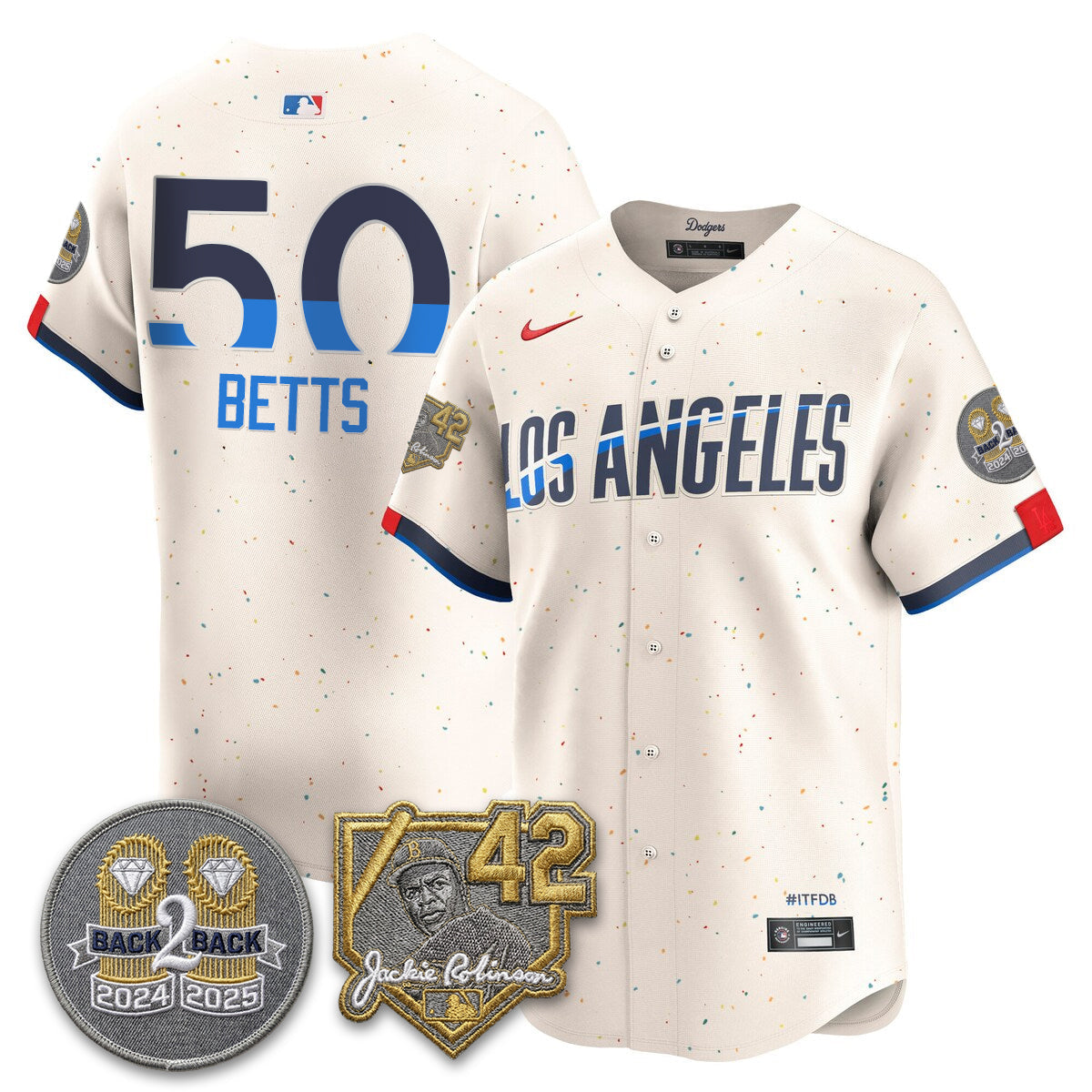 Los Angeles Dodgers - 2026 Jackie Robinson Day Vapor Limited Jersey - Stitched-Cuztomshoes