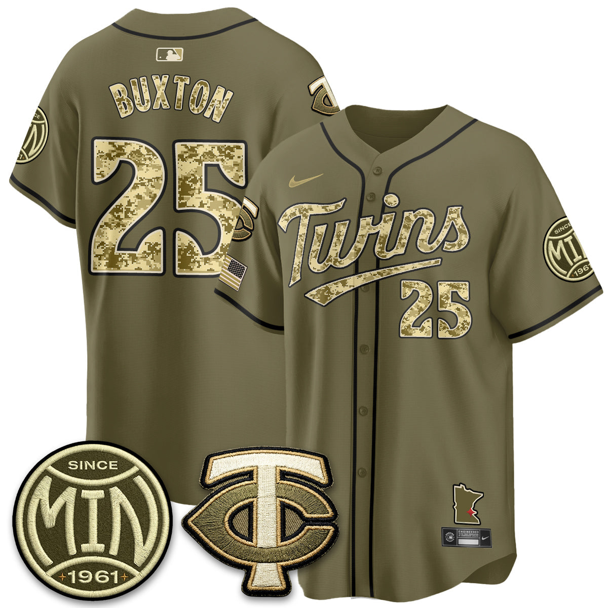 Minnesota Twins 2026 Armed Forces Day Jersey - Stitched