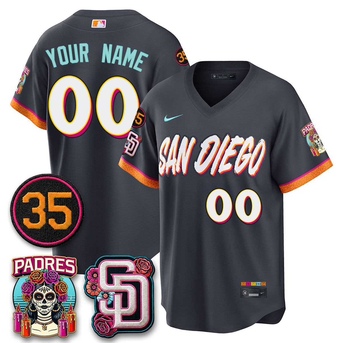 San Diego Padres 2026 City Connect Vapor Limited Custom Jersey - Stitched V3