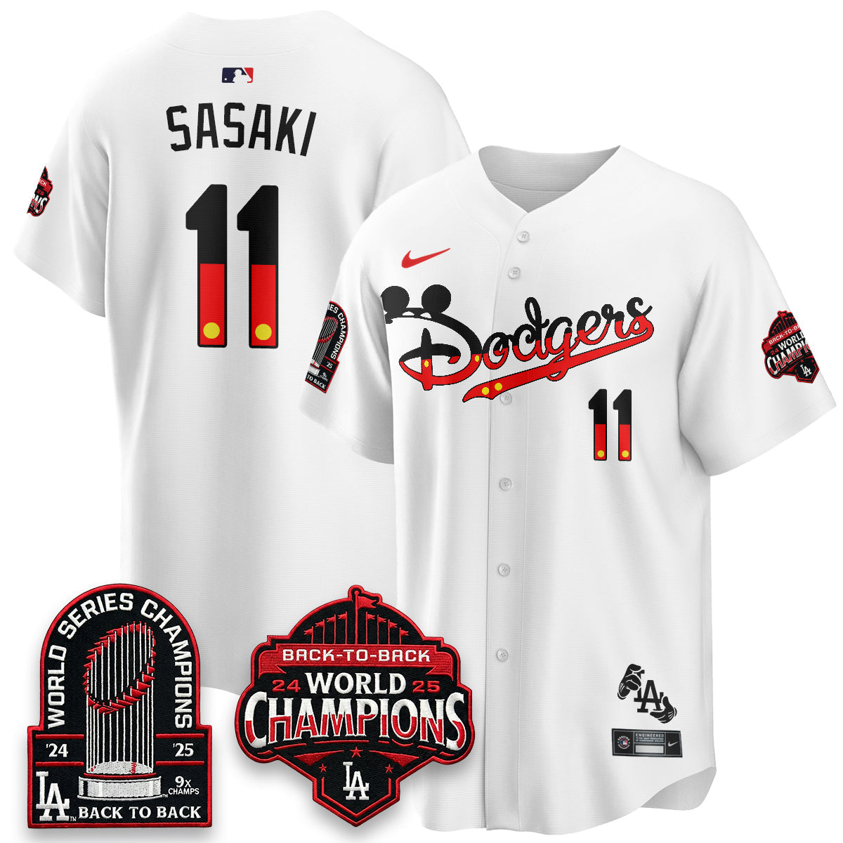 Los Angeles Dodgers x Mouse Vapor Limited Jersey- Stitched-Cuztomshoes