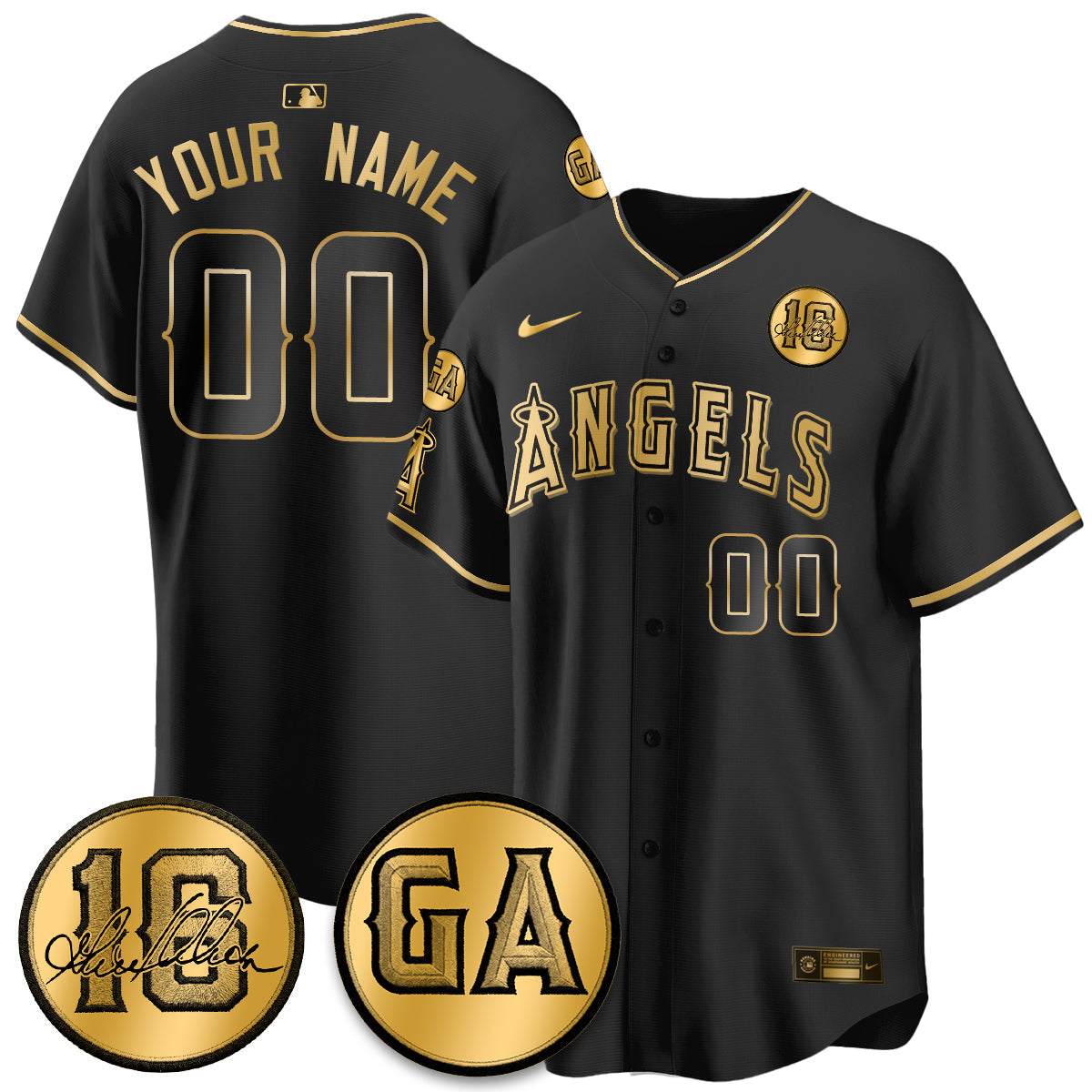 Los Angeles Angels Garret Anderson Tribute Patch Vapor Custom Jersey - Stitched V2-Cuztomshoes