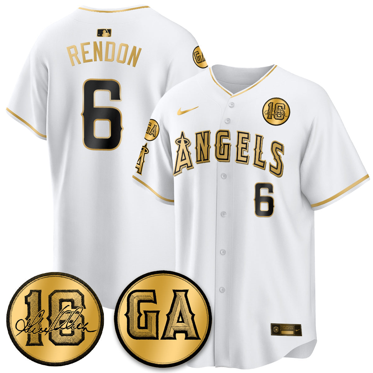 Los Angeles Angels Garret Anderson Tribute Patch Vapor Jersey - Stitched V2-Cuztomshoes
