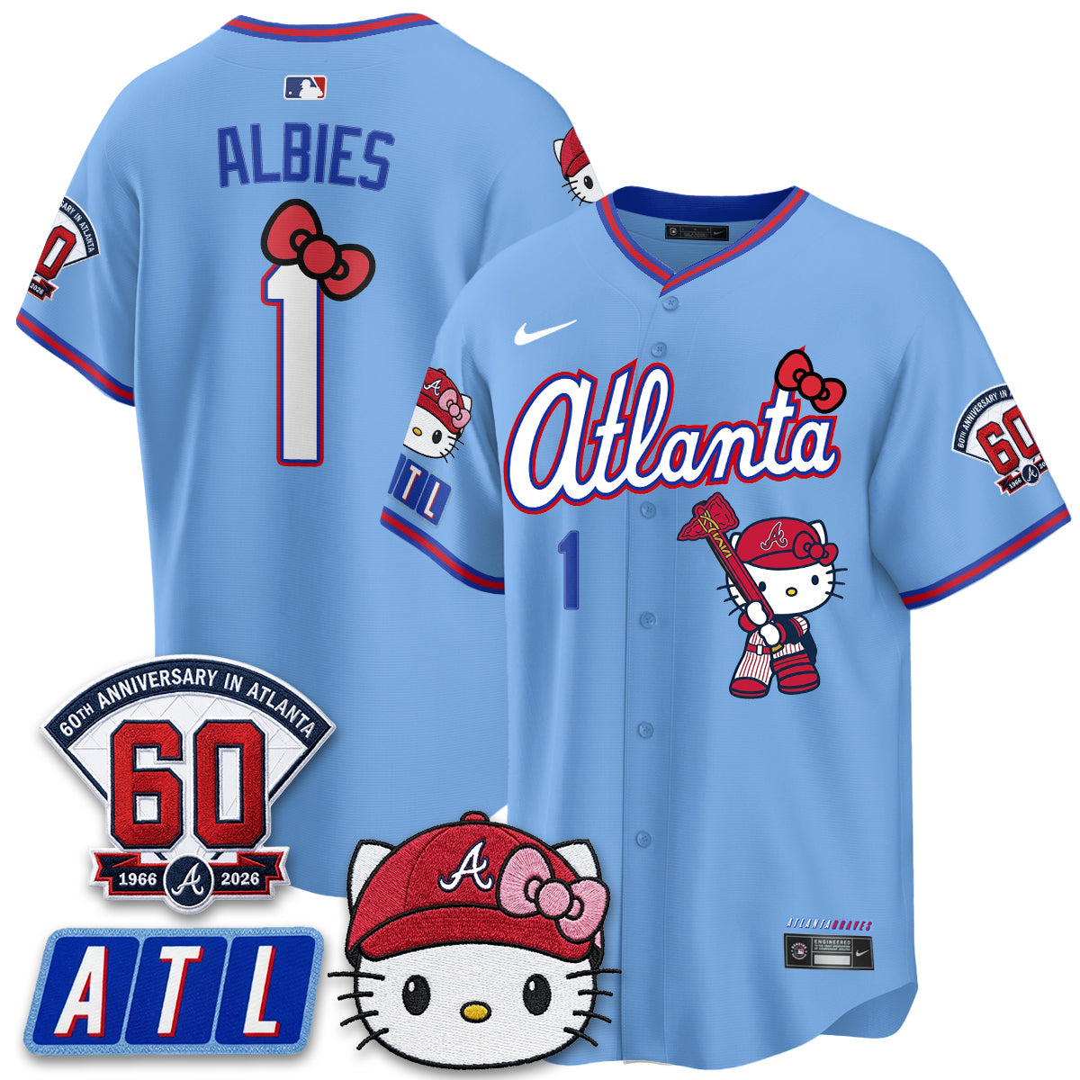 Atlanta Braves x Meow KT 2026 Vapor Limited Jersey - Stitched-Cuztomshoes