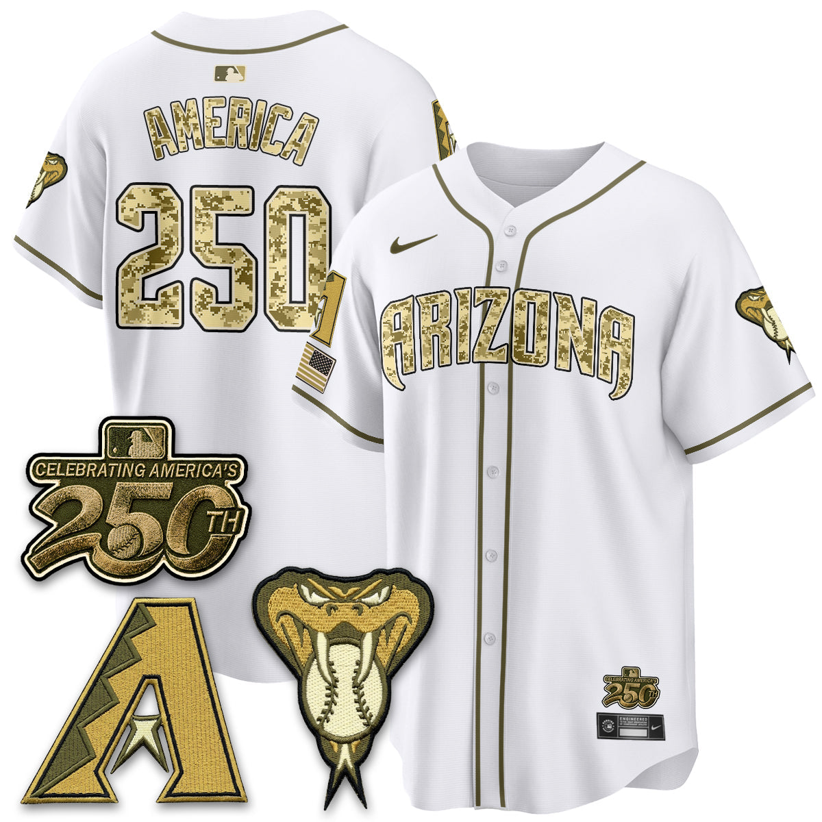 Arizona Diamonbacks Salute to Service 2026 Vapor Premier Limited Jersey - Stitched-Cuztomshoes