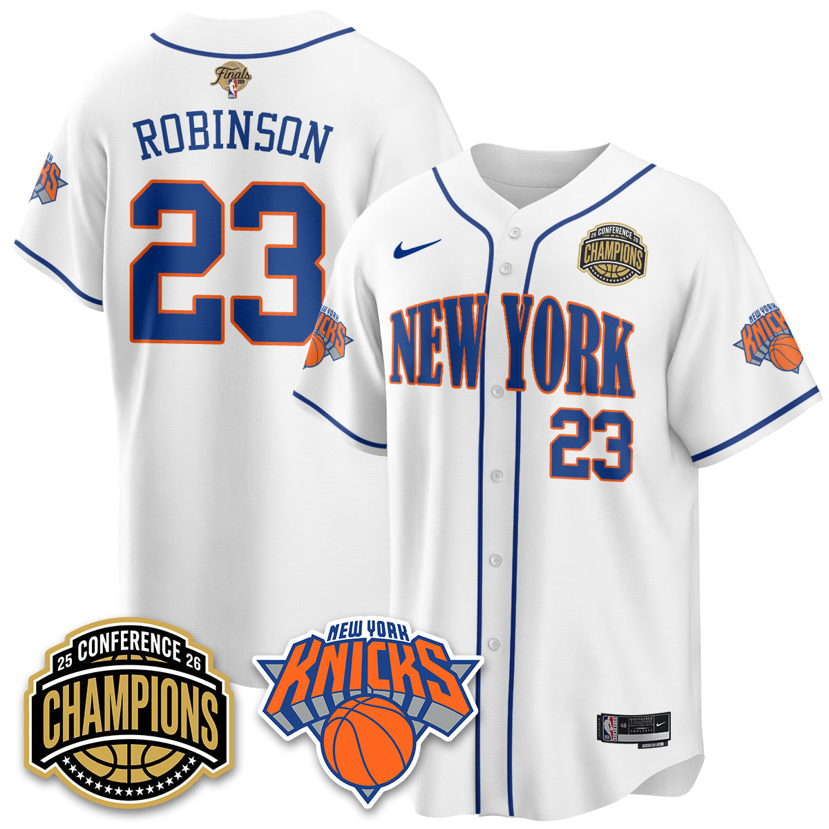 New York Knicks 2026 Basketball Finals Vapor City Edition Jersey V2- Stitched-Cuztomshoes