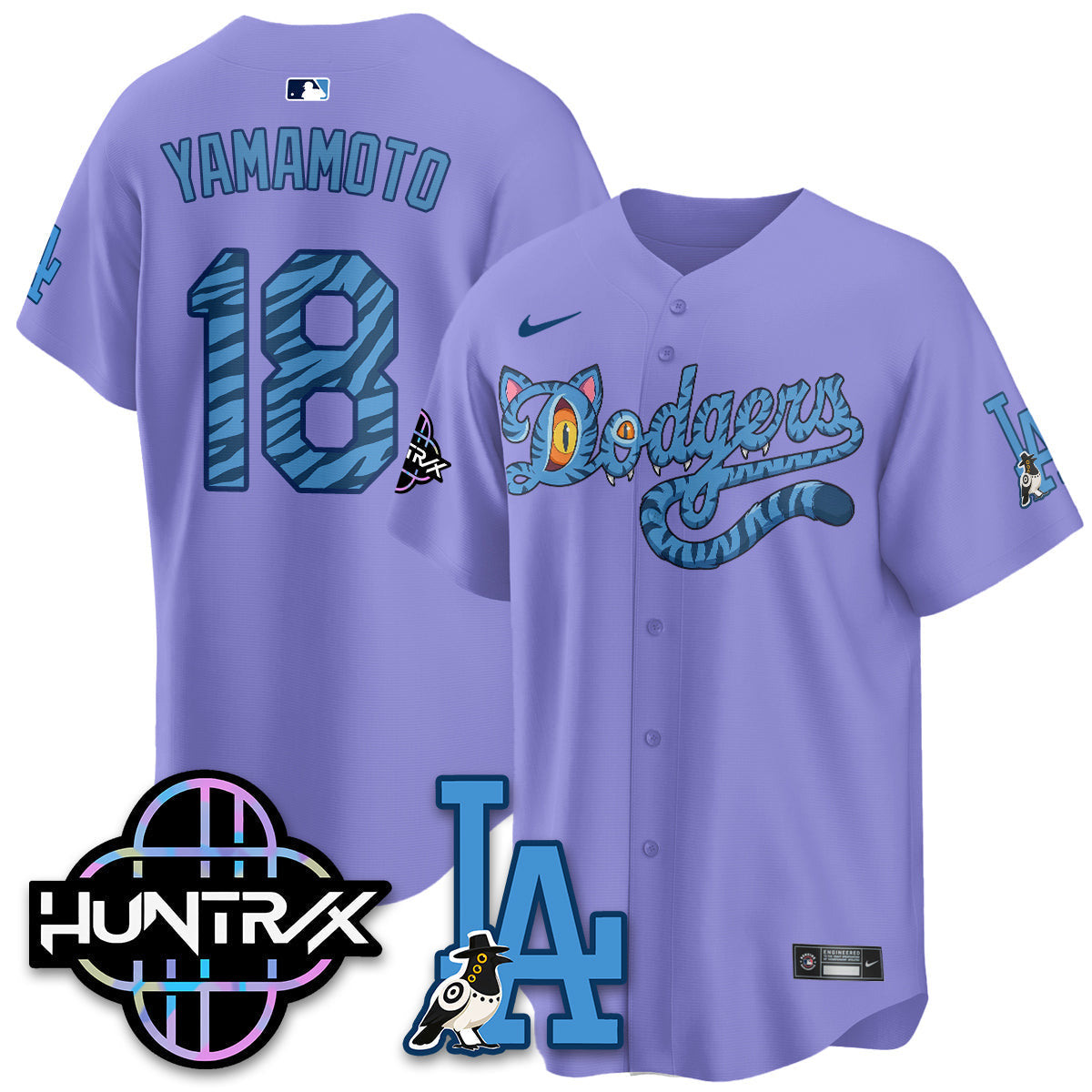 Los Angeles Dodgers x K-Pop Demon Hunters 2026 Vapor Jersey - Stitched-Cuztomshoes