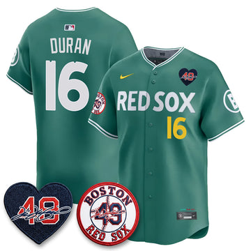 Boston Red Sox Tim Wakefield Memorial Patch Vaper Premier Limited Jersey - Stitched