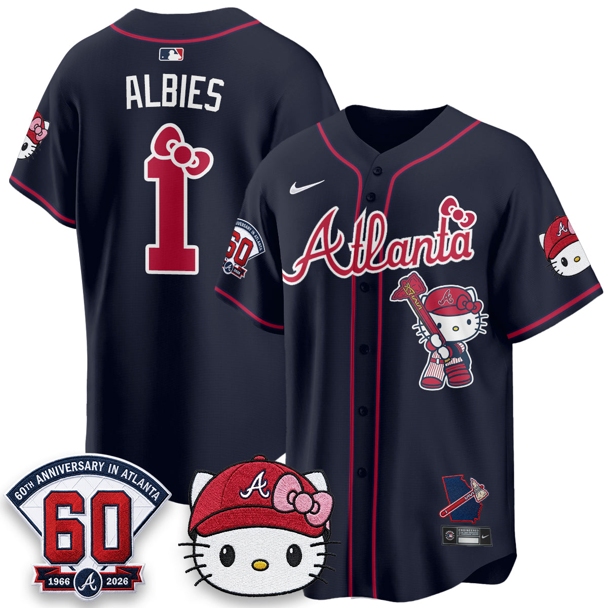 Atlanta Braves x Meow KT 2026 Vapor Limited Jersey - Stitched-Cuztomshoes