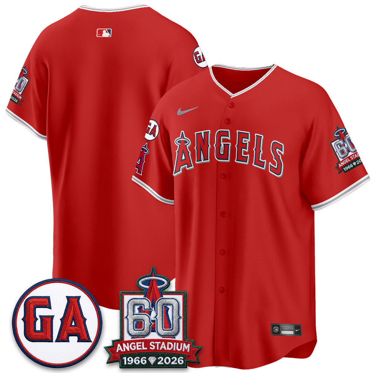 Los Angeles Angels 60th Anniversary Vapor Jersey - Stitched V3-Cuztomshoes