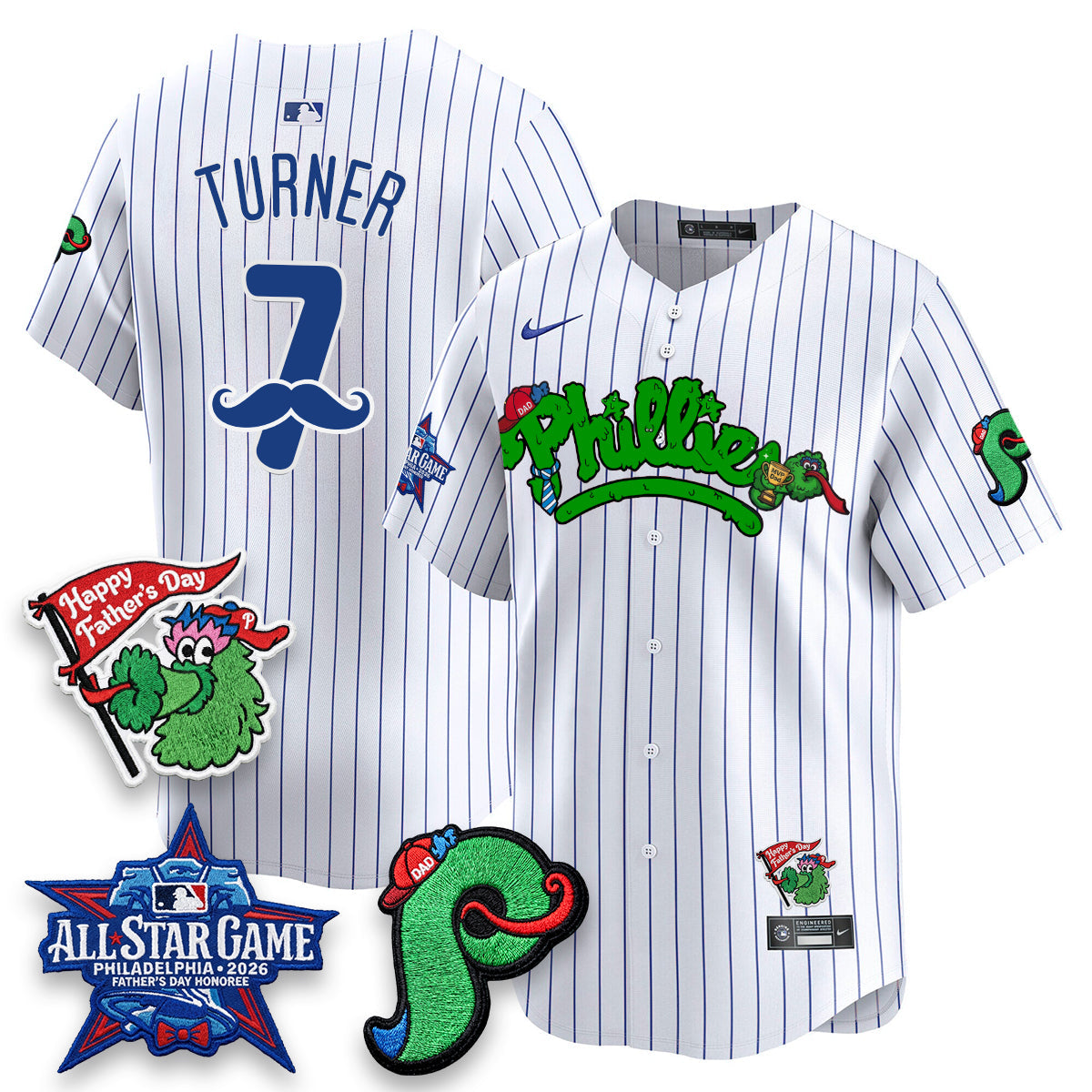 Philadelphia Phillies Happy Father's Day Vapor Jersey - Stitched