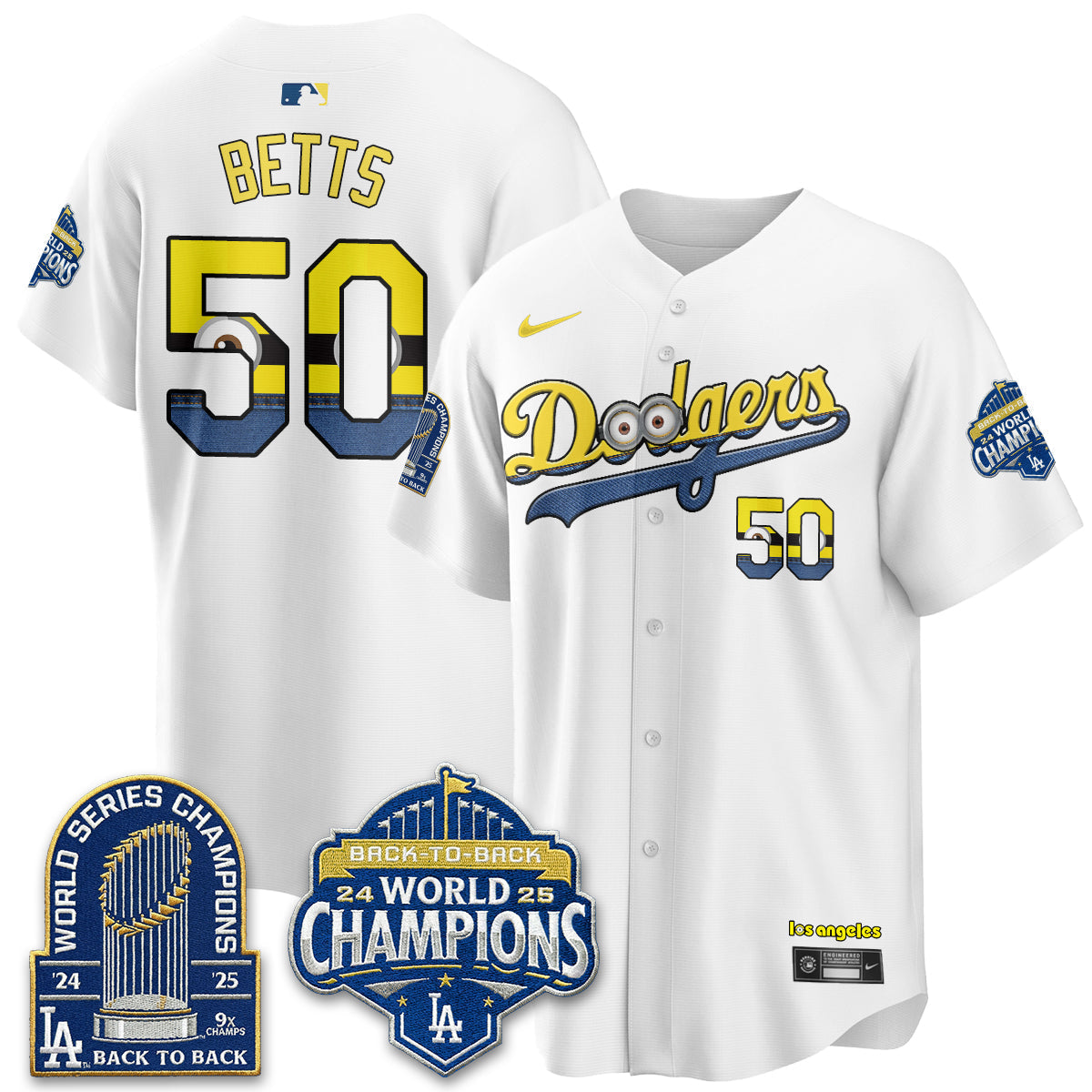 Los Angeles Dodgers x Yellow Capsules Vapor Jersey - Stitched-Cuztomshoes