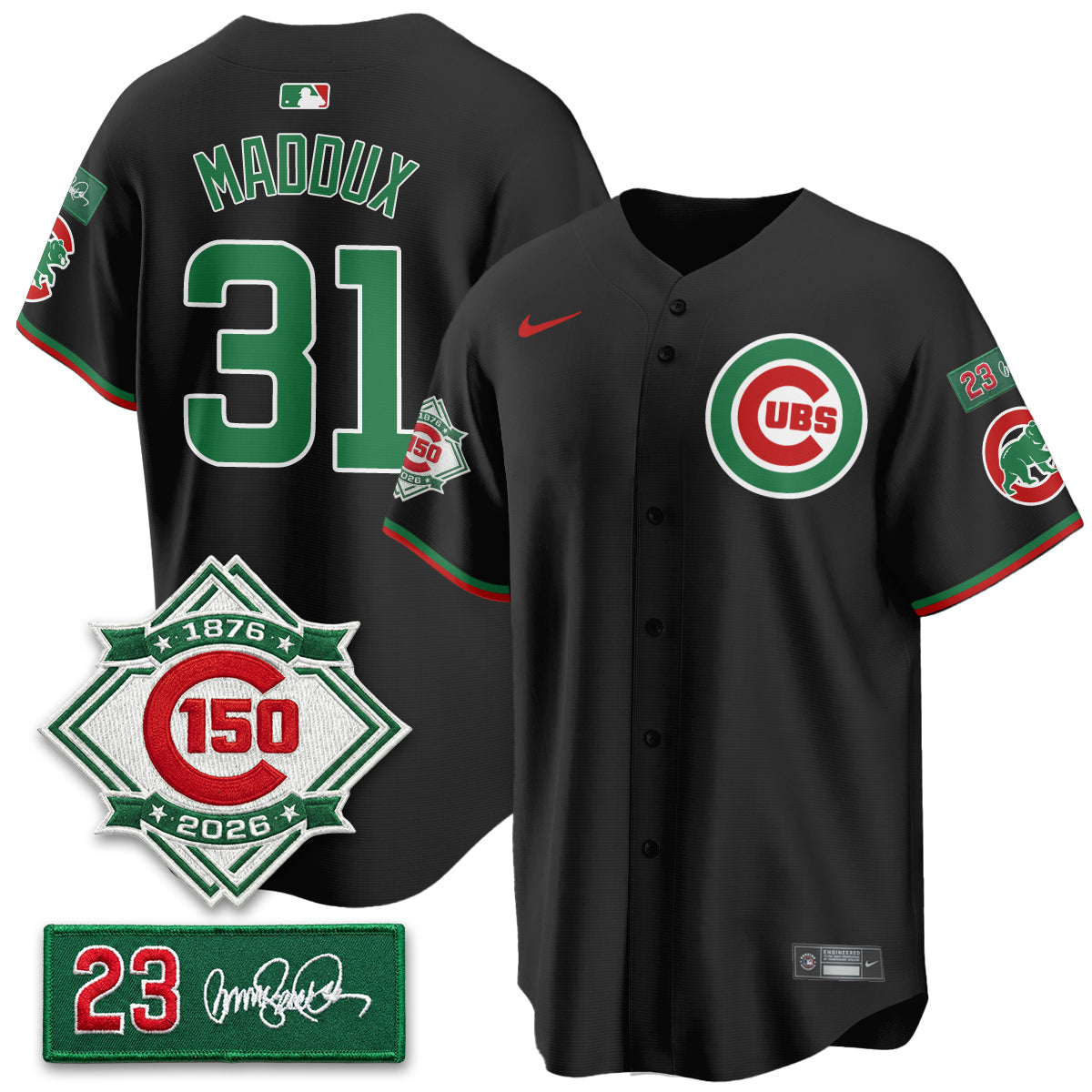 Chicago Cubs Limited Mexico Jersey - 150th Anniversary + Ryne Sandberg Tribute Patch Stitched