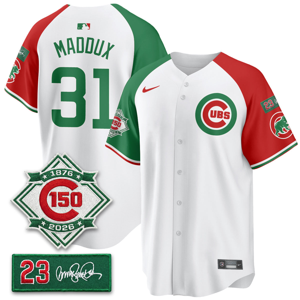 Chicago Cubs Limited Mexico Jersey - 150th Anniversary + Ryne Sandberg Tribute Patch Stitched