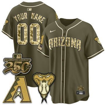 Arizona Diamonbacks Salute to Service 2026 Vapor Premier Limited Custom Jersey - Stitched-Cuztomshoes