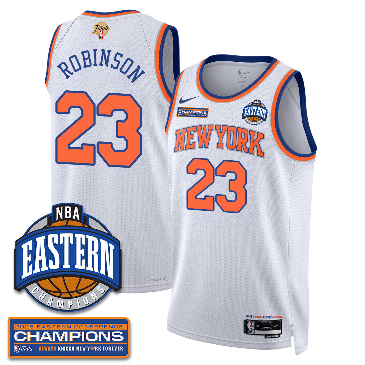 New York Knicks 2026 Basketball Eastern Conference Champions Vapor Jersey - Stitched-Cuztomshoes
