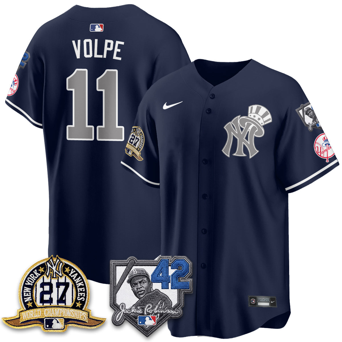New York Yankees 2026 Jackie Robinson Day Vapor Limited Gold Edition Jersey - Stitched - V2