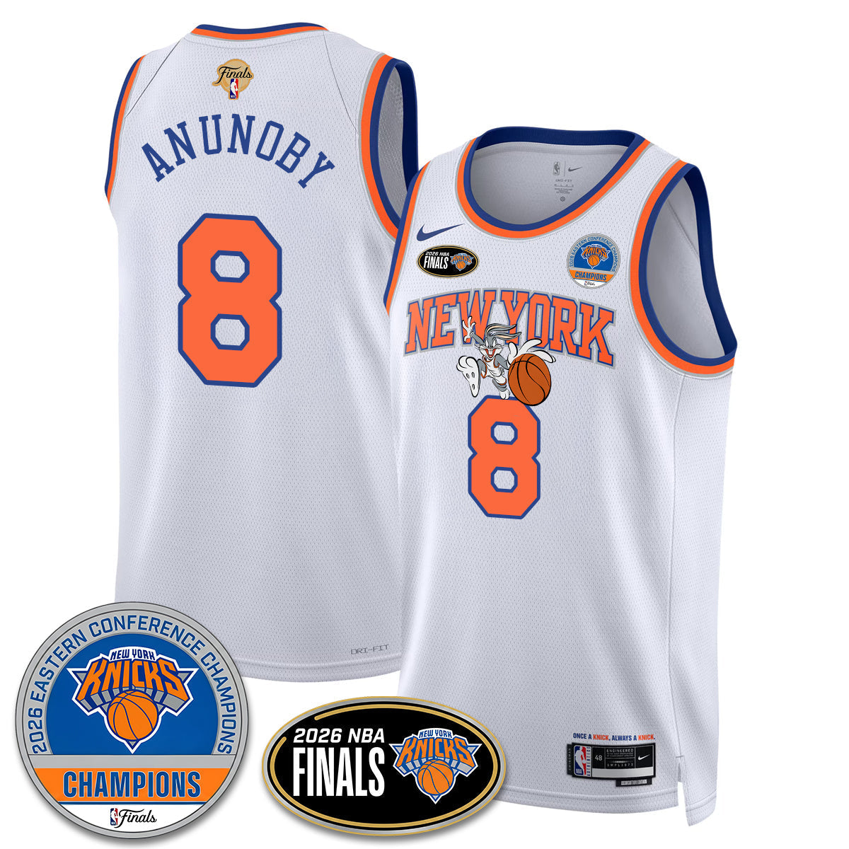 New York Knicks 2026 Basketball Eastern Conference Champions x Bunny Vapor Jersey - Stitched-Cuztomshoes