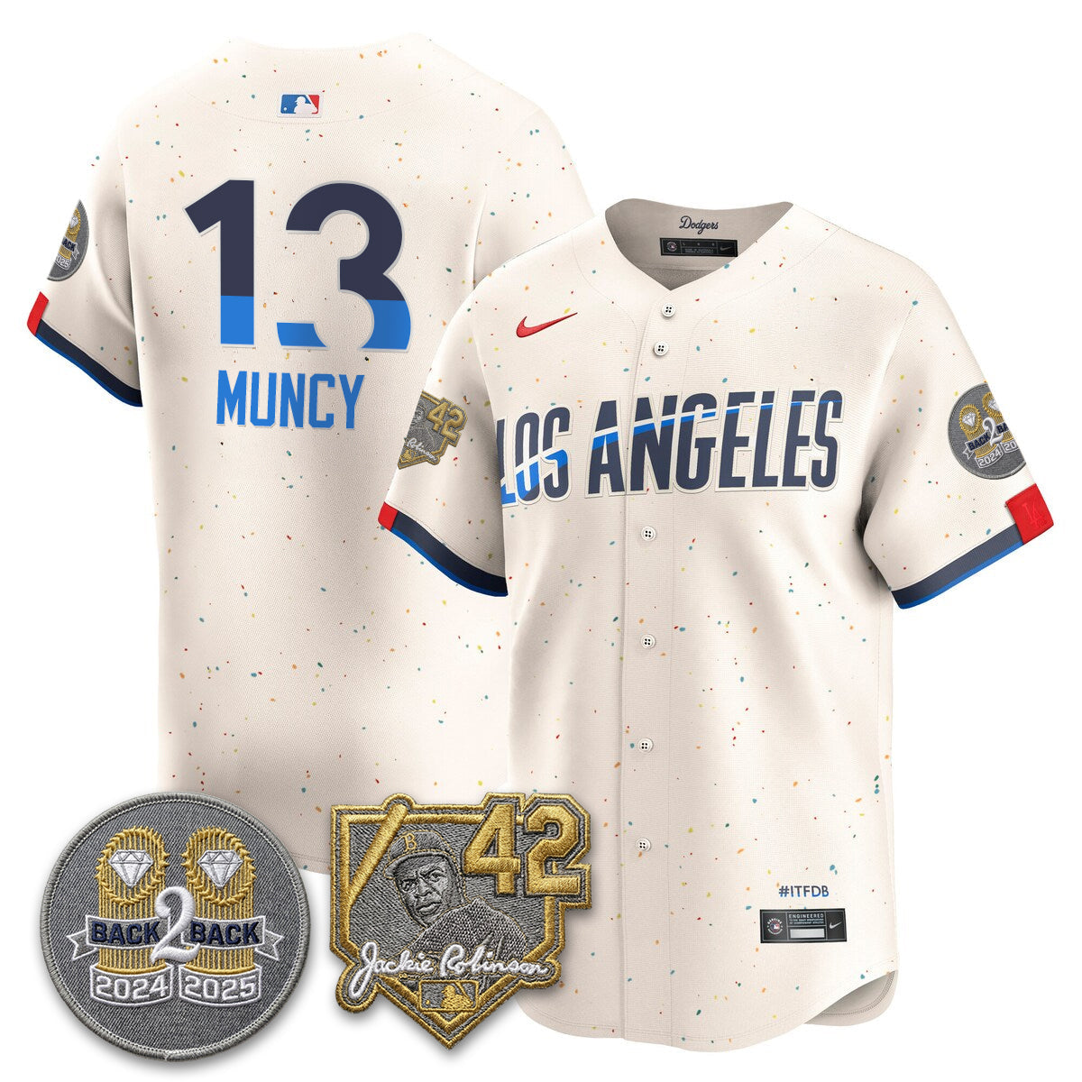 Los Angeles Dodgers - 2026 Jackie Robinson Day Vapor Limited Jersey - Stitched-Cuztomshoes