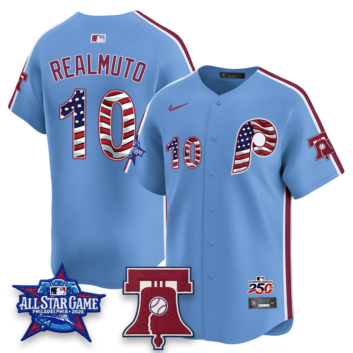 Philadelphia Phillies 2026 Independence Day USA Vapor Limited Jersey - Stitched-Cuztomshoes