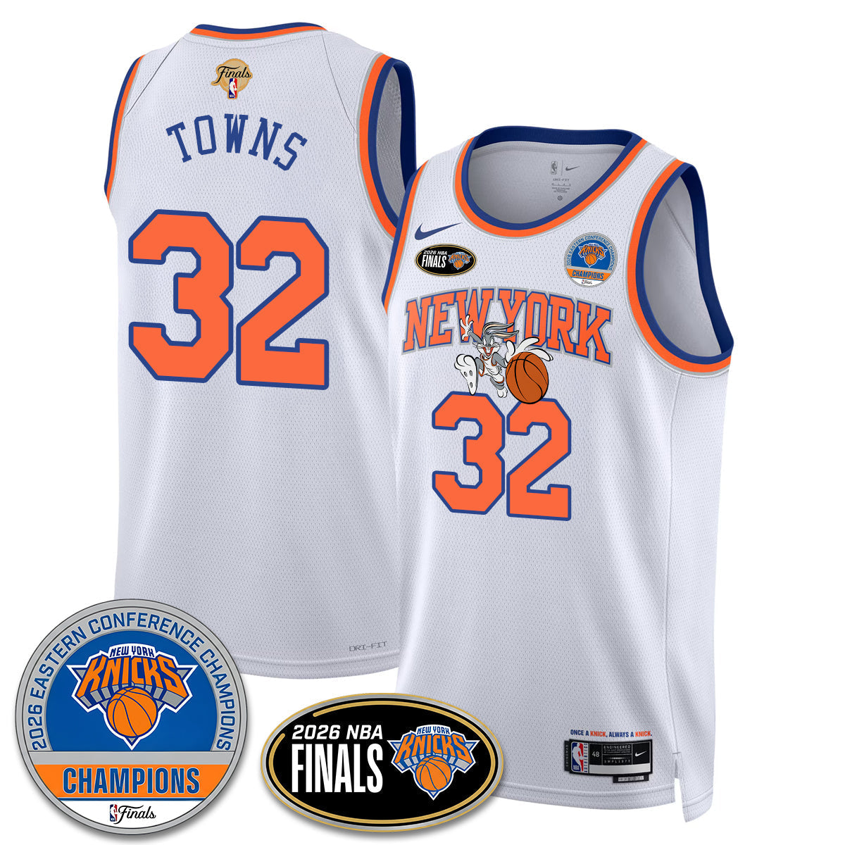 New York Knicks 2026 Basketball Eastern Conference Champions x Bunny Vapor Jersey - Stitched-Cuztomshoes