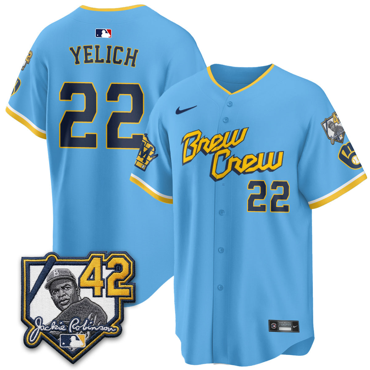 Milwaukee Brewers 2026 New Era Vapor Limited Jersey - Stitched-Cuztomshoes
