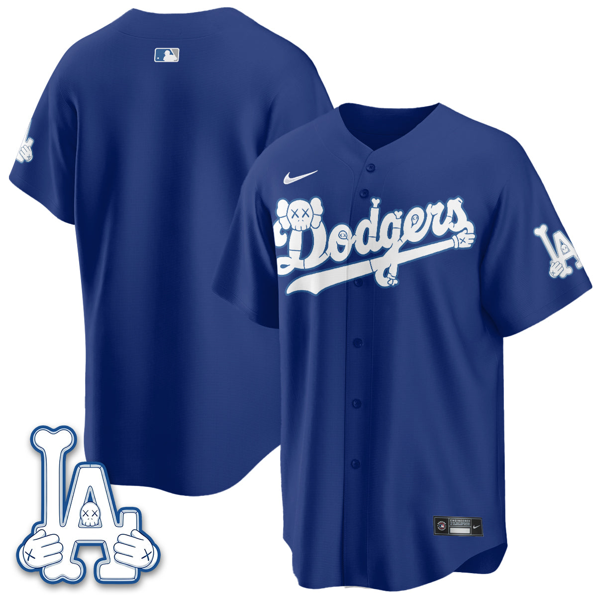 Los Angeles Dodgers x KAWS Edition Vapor Jersey V2- Stitched-Cuztomshoes