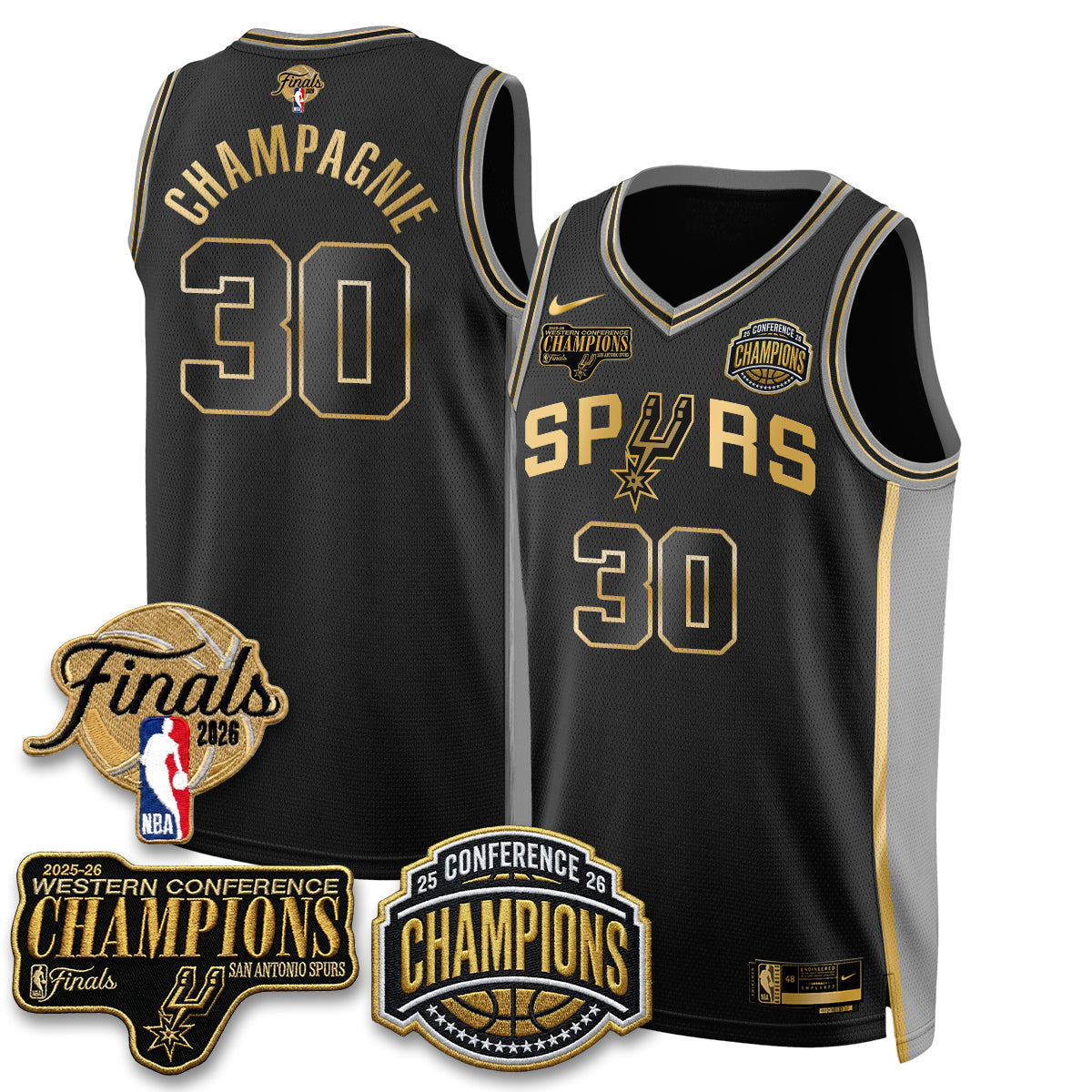 San Antonio Spurs 2026 Basketball  Western Conference Champions Vapor Special Edition Jersey - Stitched