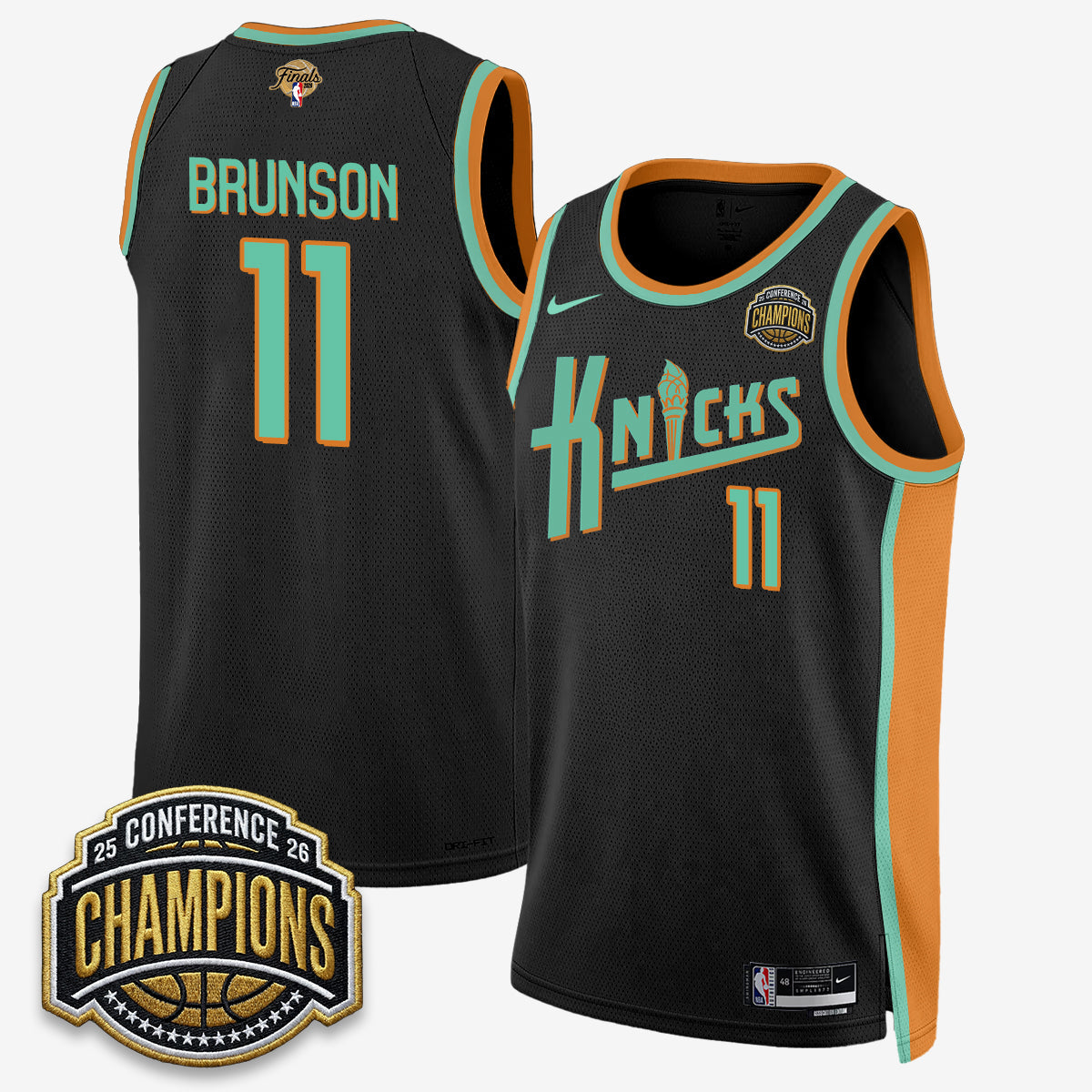 New York Knicks 2026 Eastern Conference Champions Special Edition Jersey V2- Stitched-Cuztomshoes