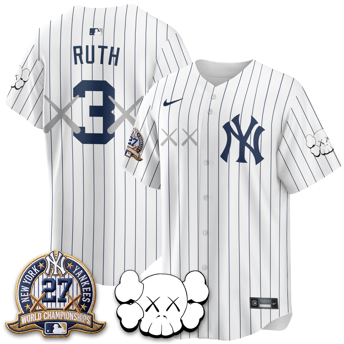 New York Yankees x KAWS Edition Vapor Jersey - Stitched