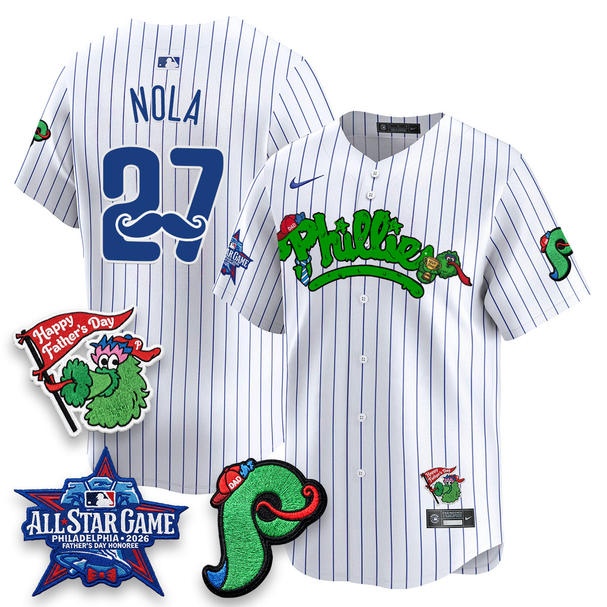 Philadelphia Phillies Happy Father's Day Vapor Jersey - Stitched