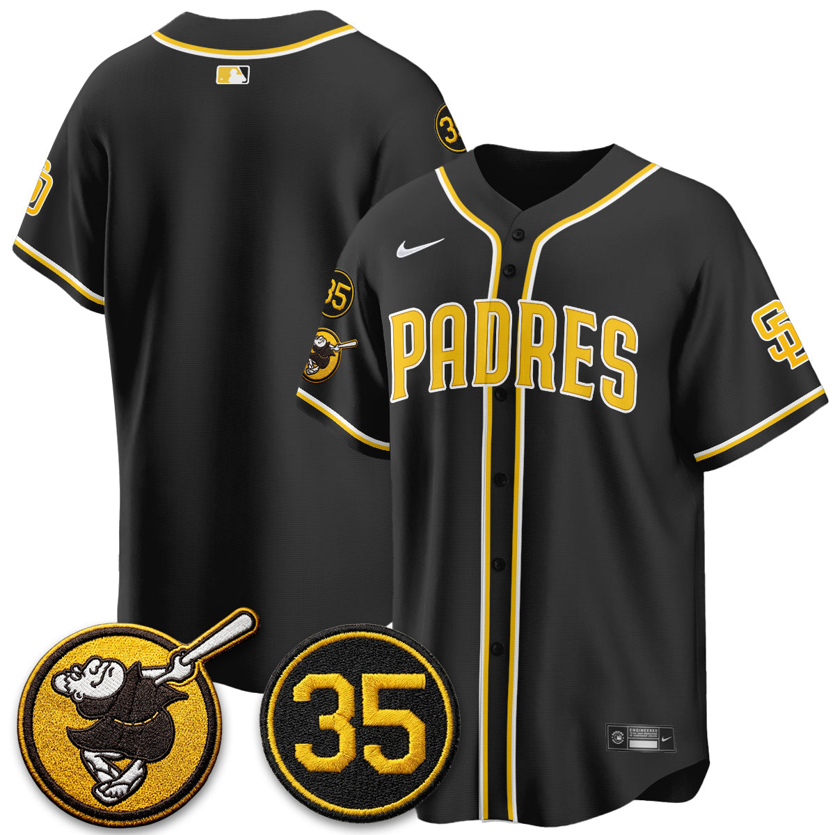 San Diego Padres 2026 Black Out Style Limited Vapor Jersey - Stitched