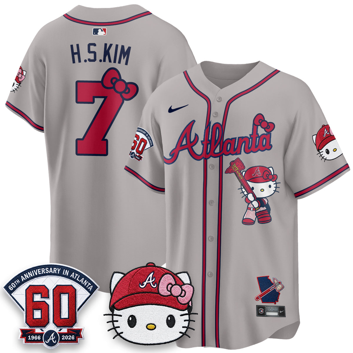 Atlanta Braves x Meow KT 2026 Vapor Limited Jersey - Stitched-Cuztomshoes