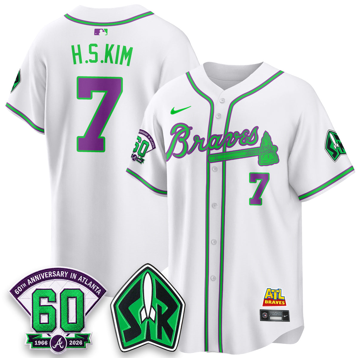 Atlanta Braves 60th Anniversary Space Ranger Edition Vapor Limited Jersey - Stitched