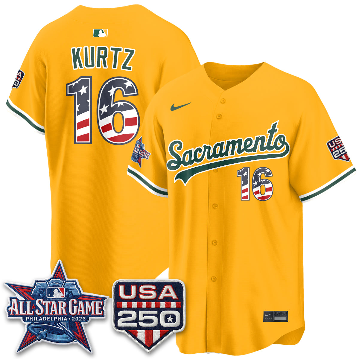 Athletics 2026 All Star Edition Vapor Jersey - Stitched