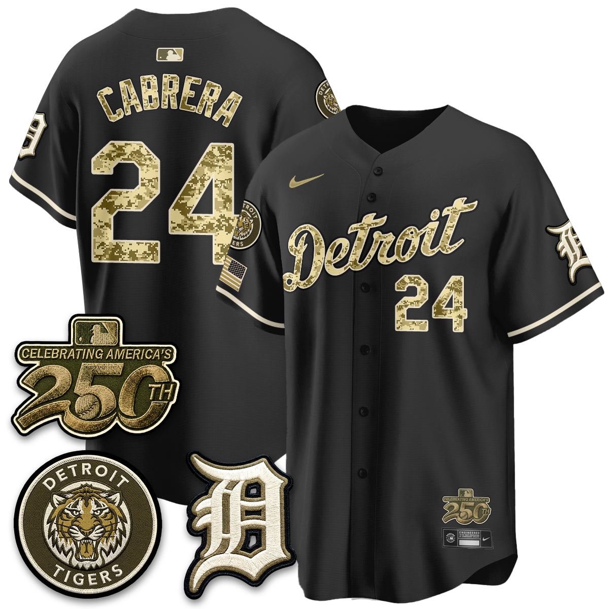 Detroit Tigers 2026 Armed Forces Day Jersey - Stitched