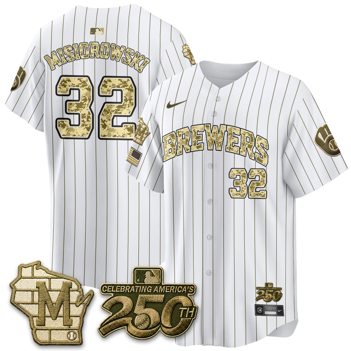 Milwaukee Brewers Salute to Service 2026 Vapor Limited Jersey - Stitched-Cuztomshoes