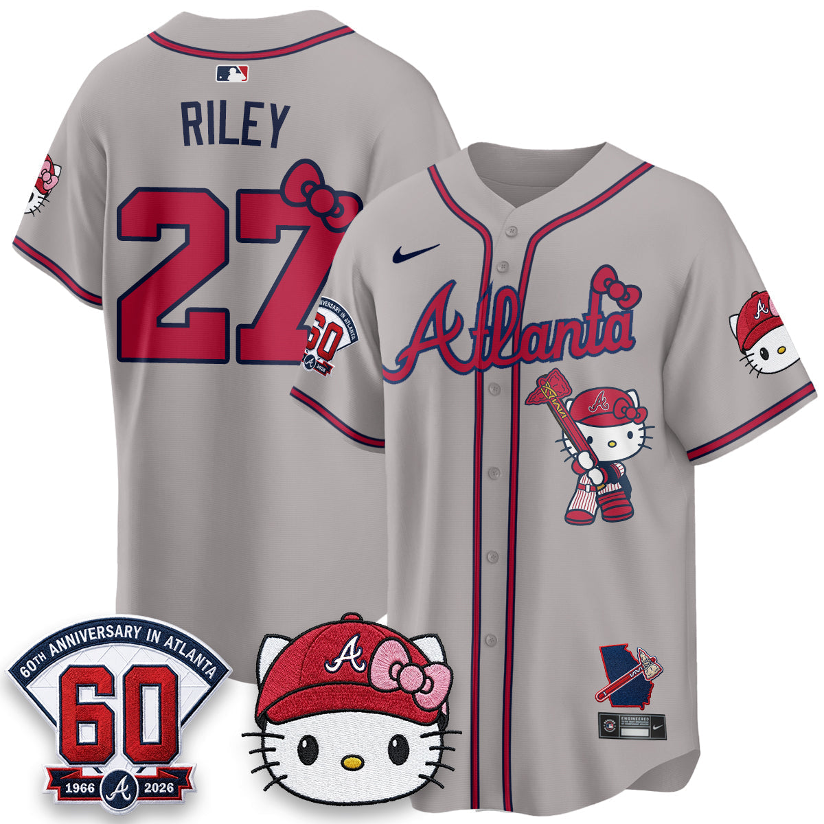 Atlanta Braves x Meow KT 2026 Vapor Limited Jersey - Stitched-Cuztomshoes