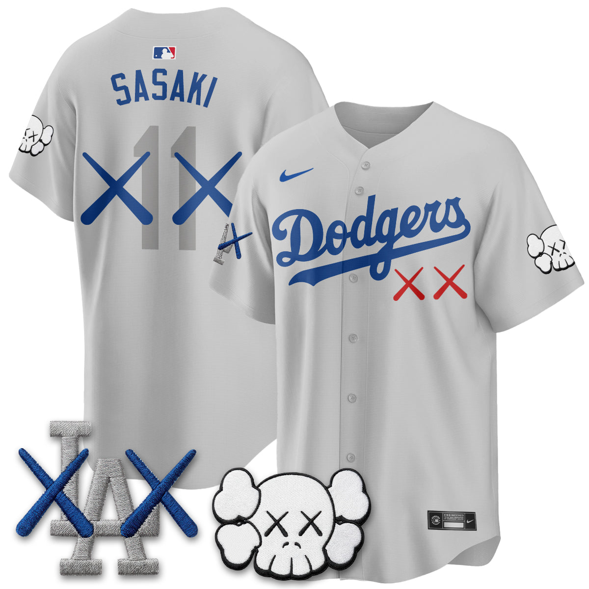 Los Angeles Dodgers x KAWS Edition Vapor Jersey - Stitched-Cuztomshoes