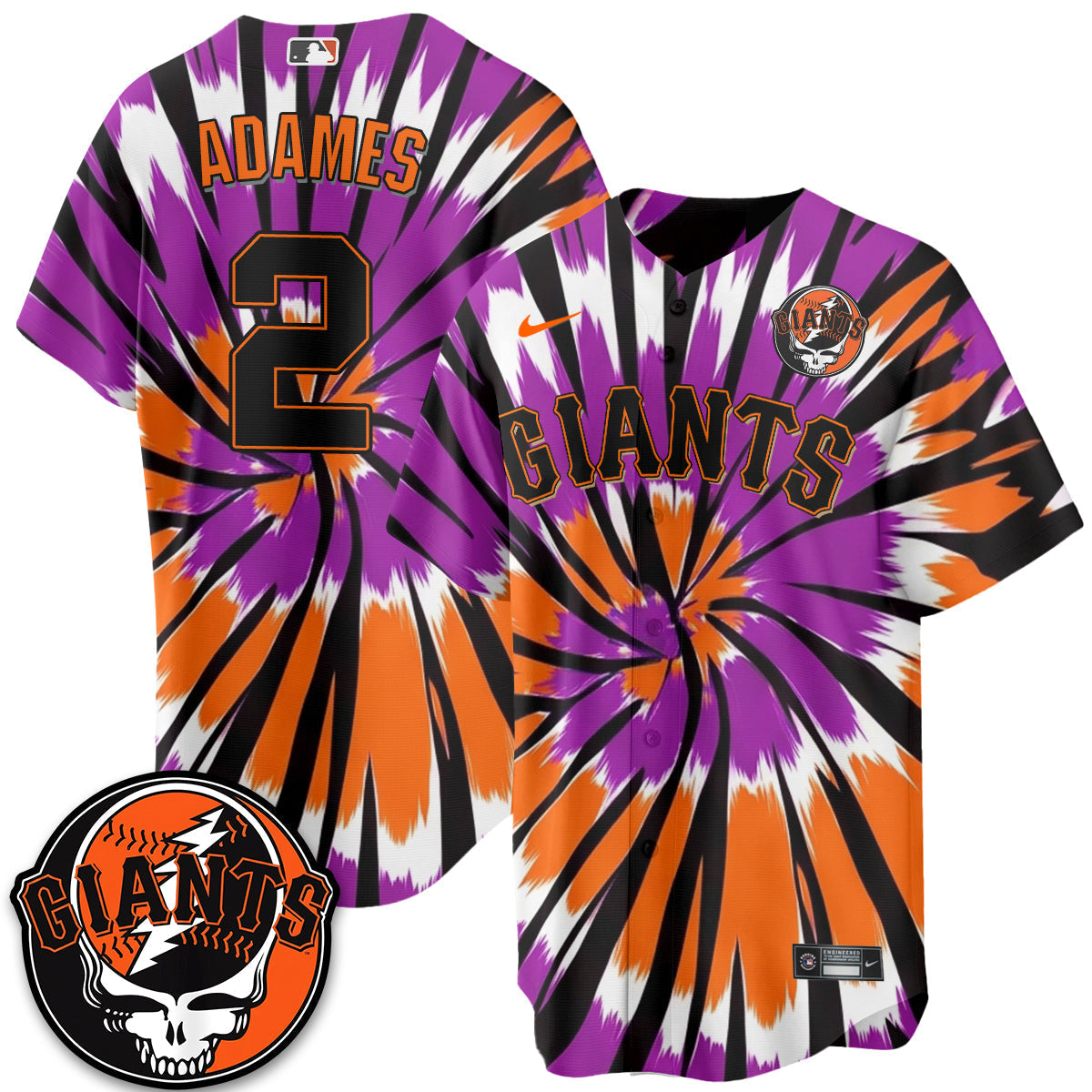 San Francisco Giants x Grateful Dead Vapor Jersey V2 - Stitched