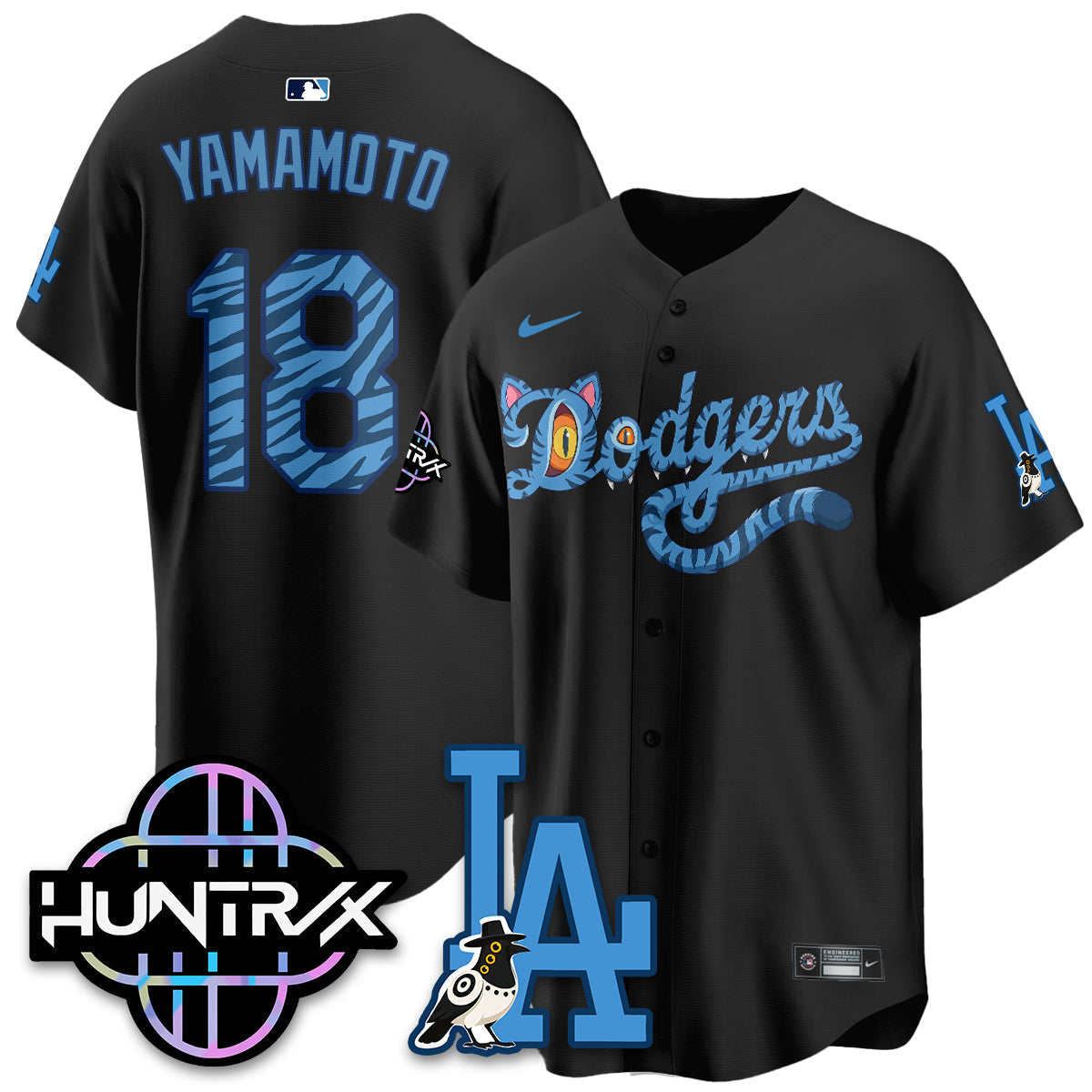 Los Angeles Dodgers x K-Pop Demon Hunters 2026 Vapor Jersey - Stitched-Cuztomshoes