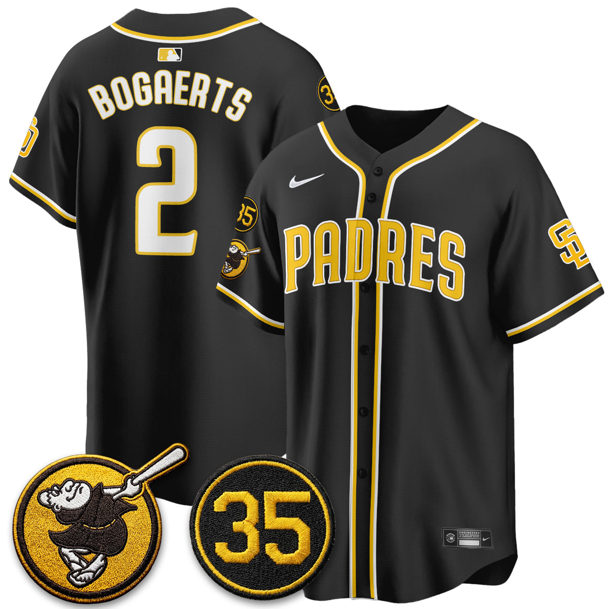 San Diego Padres 2026 Black Out Style Limited Vapor Jersey - Stitched