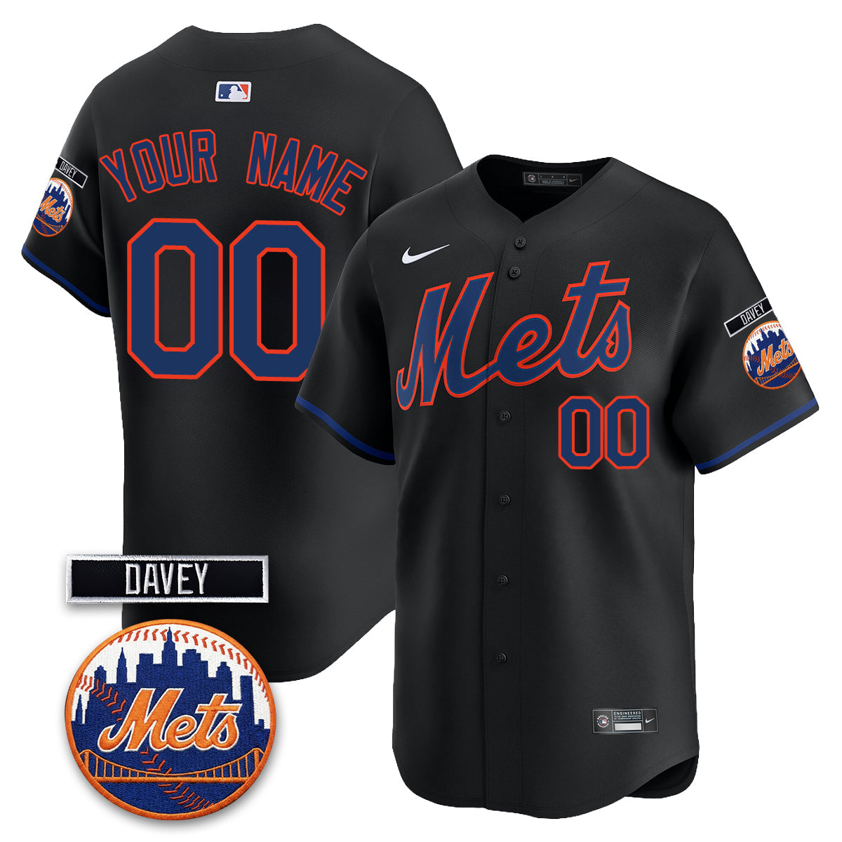 New York Mets 2026 Davey Johnson Memorial Vapor Custom Limited Jersey - Stitched-Cuztomshoes