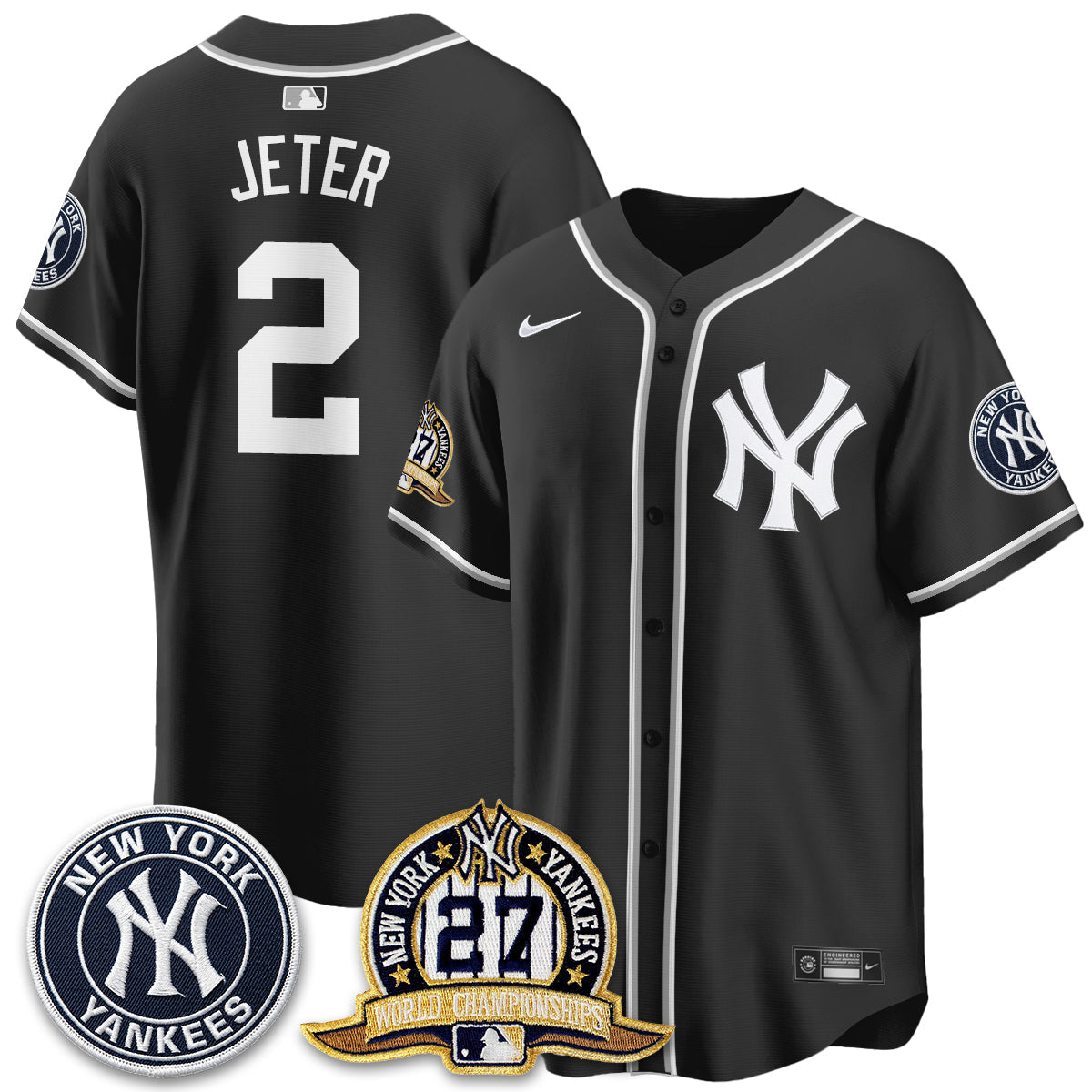 New York Yankees 2026 Black Out Style Vapor Limited Jersey - Stitched