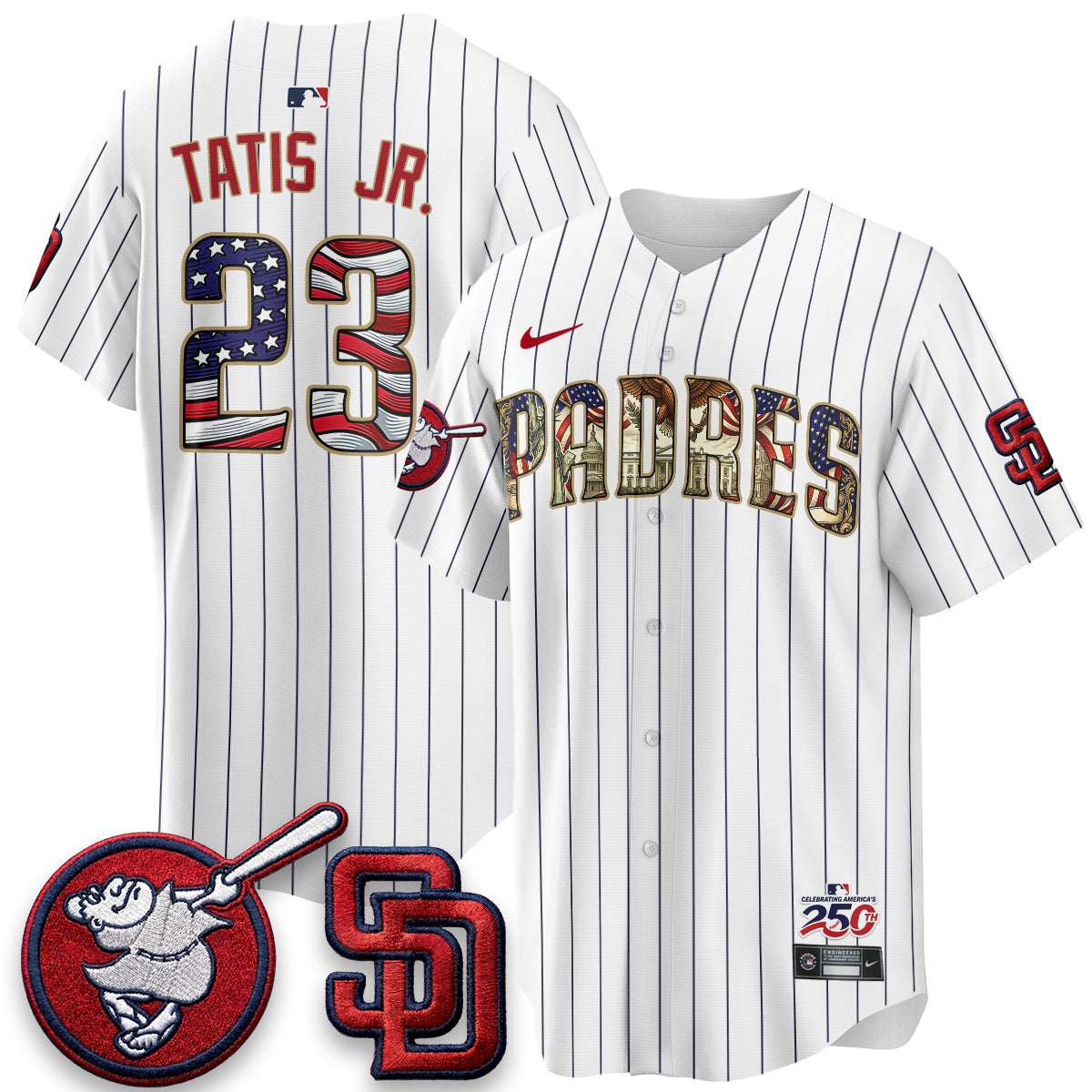 San Diego Padres 2026 Independence Day USA Vapor Limited Jersey - Stitched