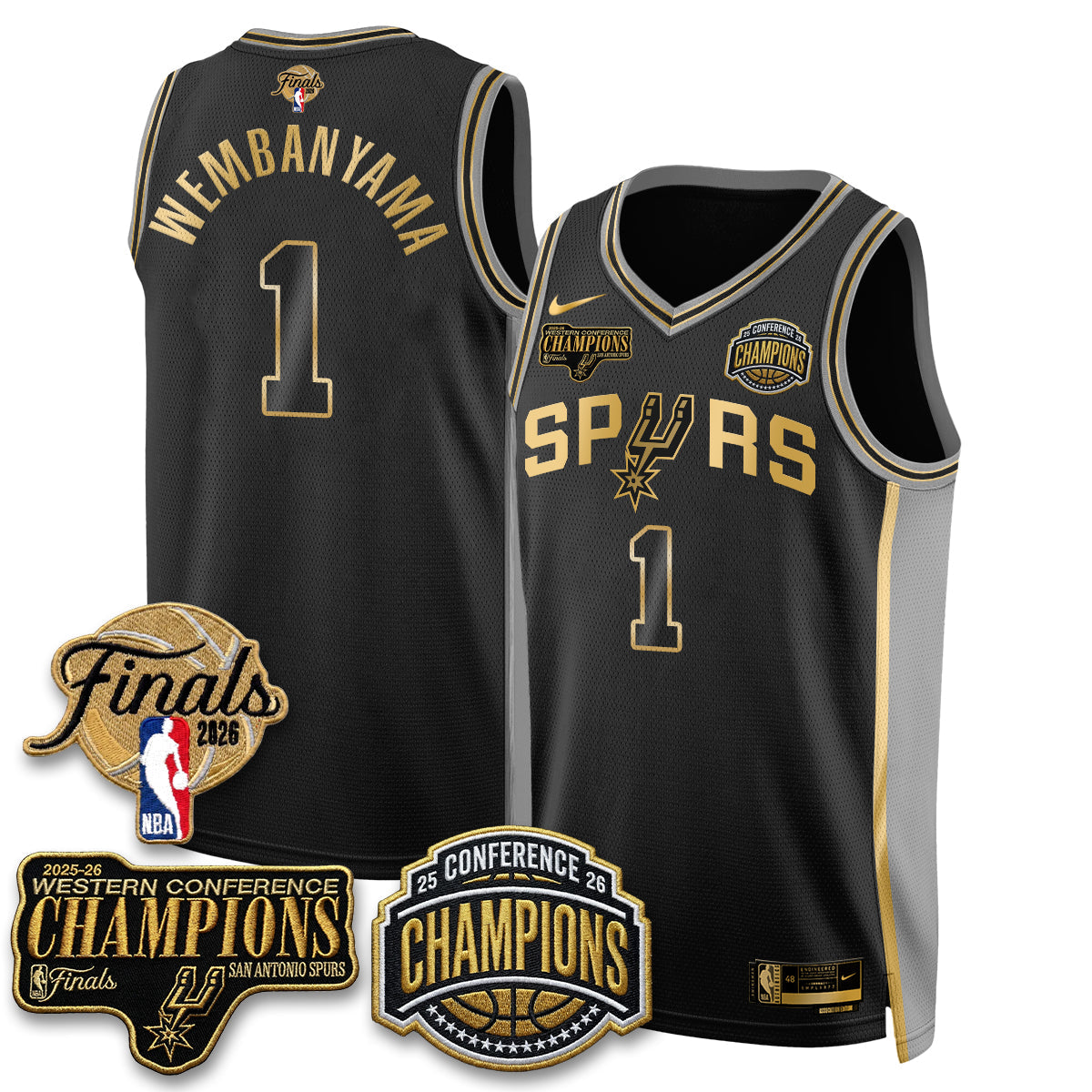 San Antonio Spurs 2026 Basketball  Western Conference Champions Vapor Special Edition Jersey - Stitched