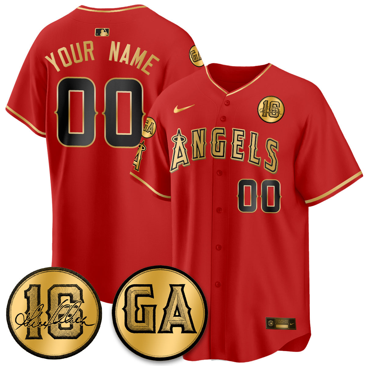 Los Angeles Angels Garret Anderson Tribute Patch Vapor Custom Jersey - Stitched V2-Cuztomshoes